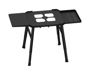 DUDSOEHO Support de barbecue pour barbecue d'extérieur Ninja Woodfire - Support électrique réglable en hauteur avec double table latérale - Support de four à pizza avec crochets de suspension