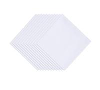 Dudu N Girlie satiné Bordure pour homme 100% coton Mouchoir, 40 cm x 40 cm, 12 pièces, Blanc