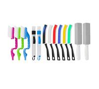 DuDuZui 13 Pièce Brosses de Nettoyage, Brosse Nettoyage avec Poignée Ergonomique, Brosses à Joint Carrelage, Brosses à Récurer pour Cuisine et Fenêtre, Salle de Bain, Blanchisserie, Toilette
