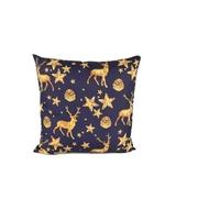 DUE ESSE CHRISTMAS SRL Fantaisie Étoiles Et Rennes Coussin 45x45c$$, comme Photo, Taille Unique