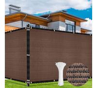 Duerer Brise Vue occultant Noir pour Jardin Cloture 1.5m x 15.2m, 170g/m² HDPE Tissu 90% Occultant Anti-UV Brise D’intimité Clôture pour Terrasse Balcon avec Attaches de câble Zip - Noir