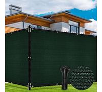 Duerer Brise Vue occultant Vert pour Jardin Cloture 1.5m x 15.2m, 170g/m² HDPE Tissu 90% Occultant Anti-UV Brise D’intimité Clôture pour Terrasse Balcon avec Attaches de câble Zip - Vert