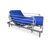 DUÉRMETE ONLINE Ergomedic Pro Pack lit électrique articulé renforcé + Matelas sanitaire à mémoire de Forme et balustrades en Acier Inoxydable Gris Anthracite 105 x 190 cm