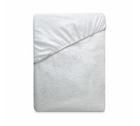 Duérmete Online - Housse de Protection en Tissu Coton Naturel Anti-acariens et antibactérien pour Matelas, imperméable et Respirante, Toucher Doux, Blanc, 90 x 200 cm