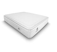 Duérmete Online Leyre Matelas à Ressorts ensachés + Visco Ferme et Adaptable Hauteur 30 cm Tissu Thermo-Climat, viscoélastique, Blanc, 150 x 200 cm