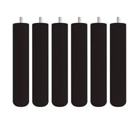 DUÉRMETE ONLINE Lot de 6 Pieds en Bois pour Base tapissée, cylindriques filetés, Hauteur 25 cm, Couleur wengé
