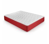 DUÉRMETE ONLINE - Matelas à mémoire de Forme Lite réversible, Ferme et Confortable, Face Hiver/été, Blanc, Hauteur 25 cm, 90 x 180 cm
