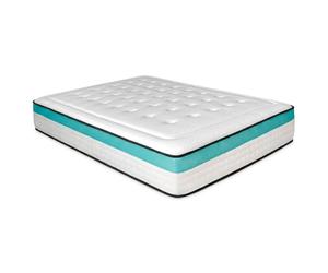 DUÉRMETE ONLINE Matelas viscoélastique Bio Max Premium avec viscogel, Ferme et Confortable, épaisseur 24 cm, Anti-acariens, antibactérien et hypoallergénique, Memory Foam, Blanc, 90 x 200