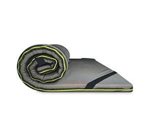 DUÉRMETE ONLINE Surmatelas viscoélastique Bio Sport 5 cm d'épaisseur, Tissu Super Respirant, Anti-acariens et antibactérien, Effet Anti-Stress, 80 x 190 cm