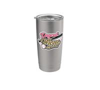 Dugout Mom Leopard Baseball Game Day Rose Gobelet isotherme en acier inoxydable double paroi