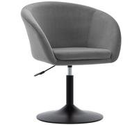 DUHOME Fauteuil Salon Pivotant Chaiese de Coiffeur Réglable en Hauteur Fauteuil Chambre Rembourrée Siège Cocktail, Gris