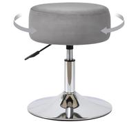 DUHOME Tabouret Pivotant à 360° en Velours Tabouret de Maquillage Réglable en Hauteur Siège Coiffeuse avec Rembourrage pour Chambre Bar Salon, Gris