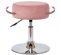 DUHOME Tabouret Pivotant à 360° en Velours Tabouret de Maquillage Réglable en Hauteur Siège Coiffeuse avec Rembourrage pour Chambre Bar Salon, Rose
