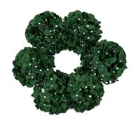 DuHouse Lot de 6 têtes de Fleurs d'hortensia en Soie avec tiges pour Bricolage, Mariage, Centre de Table, décoration d'intérieur (Vert foncé)