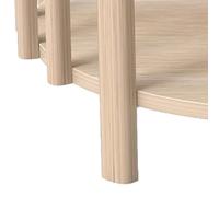 Duimimi Table Basse Ronde en Bois Massif Moderne avec Espace de Rangement Table de Salon en Bois avec étagère Plus Facile à Nettoyer Assemblage Facile pour la décoration du Salon