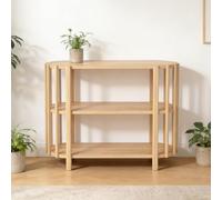 Duimimi Table Console Table de canapé Ovale Moderne et étroite avec Compartiments de Rangement pour Salon, Couloir, entrée, Table Console en Bois Stable avec Pieds antidérapants,