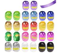 DUINIU 26 Rubans Cadeaux Colorés, Rubans De Décoration De Mariage, 5Mm * 10M, Bricolage Fait À La Main, Adapté À L'Emballage De Gâteaux, Ballons, Bouquets.