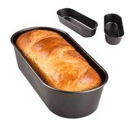 duisoad 3 Pièces Moule à Pain, Moule à Cake Petit Rectangulaire Moule pour Pain et Gâteaux, Revêtement Antiadhésif en Acier au Carbone