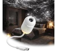Dujuanus Projecteur Galaxie, Projecteur Ciel Étoilé et Veilleuse 2-en-1, Lampe Galaxie Spatiale LED Orientable à 360°, pour Décoration de Plafond de Chambre (5Pcs)