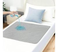 DUJUIKE Protège Matelas imperméable 90x150CM, Alèse lavable pour incontinence, Protection lit incontinence, Couvre lit imperméable, Absorbant, Alese adulte reutilisable pour Bébé, Enfant, Adulte(Gris)