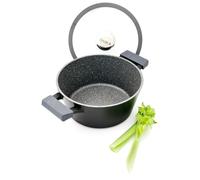DUKA : Accessoires de cuisine, vaisselle, plats de service, décoration de table - Casserole professionnelle avec couvercle, 24 cm, 3,1 litres, compatible induction, gamme Gota Cook, DUKA