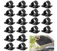 Duluok 20PCS Capot de Voiture Isolation Pad Support Clip, Auto Capot | Plastique Boucle de Fixation Retenue, Clips de Support de Coussinet D'Isolation de Capot de Voiture, Isolation Thermique Noir