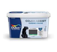 Dulux Valentine Color Resist - Peinture Intérieure Pièces Humides - Pour Murs, Plafonds, Boiseries - Lessivable et Résistante - Couleur : Smoky Satin - 2 L - 5261985