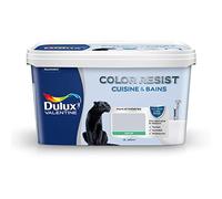 Dulux Valentine Color Resist - Peinture Intérieure Pièces Humides - Pour Murs, Plafonds, Boiseries - Lessivable et Résistante - Couleur : Hammam Satin - 2 L - 5262079