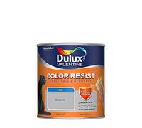 Dulux Valentine Color Resist Pièces à Vivre - Peinture Intérieure Murs, Plafonds, Boiseries - Lessivable et Résistante - Couleur : Gris Chic - 0,5 L