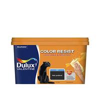 Dulux Valentine Color Resist Pièces à Vivre - Peinture Intérieure Murs, Plafonds, Boiseries - Lessivable et Résistante - Couleur : Noir Profond - 2,5 L - 5351571