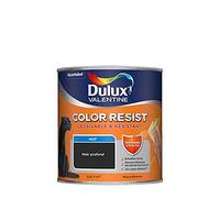 Dulux Valentine Color Resist Pièces à Vivre - Peinture Intérieure Murs, Plafonds, Boiseries - Lessivable et Résistante - Couleur : Noir Profond - 0,5 L