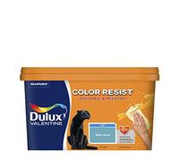Dulux Valentine Color Resist Pièces à Vivre - Peinture Intérieure Murs, Plafonds, Boiseries - Lessivable et Résistante - Couleur : Bleu Verre - 2,5 L - 5351577