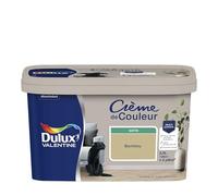DULUX VALENTINE Peinture mur boiserie satiné, DULUX VALENTINE Crème de couleur, bambou, 2.5 litres G