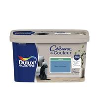 Dulux Valentine Crème de Couleur - Peinture multi-supports intérieure - Satin Bleu Vintage 2,5 L