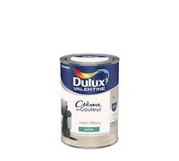 Dulux Valentine Crème de Couleur - Peinture multi-supports intérieure - Satin Matin Blanc 1,25 L