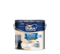 Dulux Valentine ECRAN+ CHANTIER FACILE FAÇADE - Peinture en Phase Aqueuse pour Façades - Séchage rapide et grand confort d'application - Mat Blanc 10L