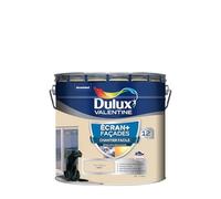 Dulux Valentine ECRAN+ CHANTIER FACILE FAÇADE - Peinture en Phase Aqueuse pour Façades - Séchage rapide et grand confort d'application - Mat Ton Pierre 10L