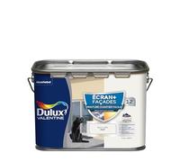 Dulux Valentine ECRAN+ CHANTIER FACILE FAÇADE - Peinture en Phase Aqueuse pour Façades - Séchage rapide et grand confort d'application - Mat Blanc 2,5L