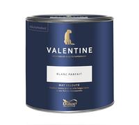 Dulux Valentine - La VALENTINE - Peinture intérieure en phase aqueuse de haute qualité - Couleur intense & pouvoir couvrant élevé - Mat Velouté Blanc Parfait 2 L