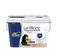 Dulux Valentine Le Blanc Tous Supports Crème de Peinture - Peinture Intérieure Murs, Plafonds, Boiseries et Radiateurs - Velours Blanc 5 L
