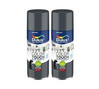Dulux Valentine Peinture Intérieure et Extérieure Aérosol Color Touch - Brillant Anthracite 400 ml - Lot de 2