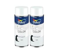 Dulux Valentine Peinture Intérieure et Extérieure Aérosol Color Touch - Effet Métal Argent 400 ml - Lot de 2