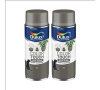 Dulux Valentine Peinture Intérieure et Extérieure Aérosol Color Touch - Effet Sablé Gris 400 ml - Lot de 2
