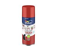 Dulux Valentine Bombe peinture Color Touch Satin 400 ml Rouge Feu pour bois/plastique/PVC
