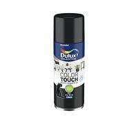 Dulux Valentine Peinture Intérieure et Extérieure Aérosol Color Touch - Pour bois, plastique, PVC, carton, papier - Noir Mat - 400ml