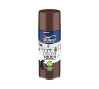 Dulux Valentine Peinture Intérieure et Extérieure Aérosol Color Touch - Pour bois, plastique, PVC, carton, papier - Brun Châtaigne Satin - 400ml