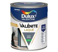 Dulux Valentine Peinture Laque Valénite Intérieur et Extérieur Multi-supports - Finition parfaite et lisse, Formule Haute Résistance - Satin Onde Grise 2 L