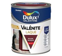 Dulux Valentine Peinture Laque Valénite Intérieur et Extérieur Multi-supports - Finition parfaite et lisse, Formule Haute Résistance - Brillant Rouge Basque 2 L