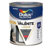 Dulux Valentine Peinture Laque Valénite Intérieur et Extérieur Multi-supports - Finition parfaite et lisse, Formule Haute Résistance - Brillant Gris Anthracite 2 L