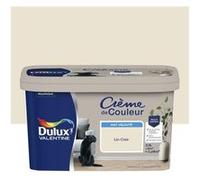 Dulux Valentine Crème de Couleur - Peinture multi-supports intérieure - Mat Lin Clair 2,5 L